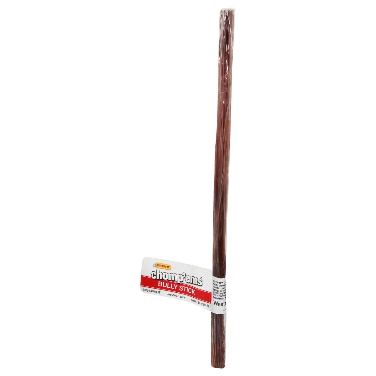 slide 8 of 9, Ruffin' It Chomp'ems 12 Inch Bully Stick Dog Chew 1 ea, 1 ct