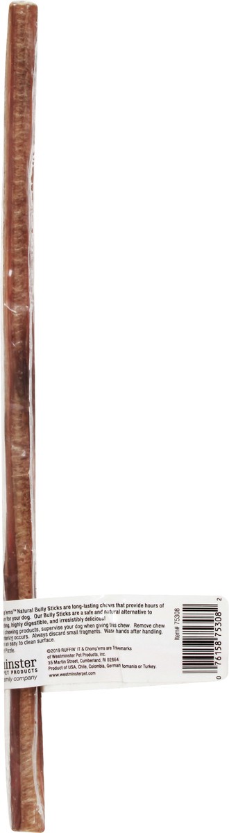 slide 2 of 9, Ruffin' It Chomp'ems 12 Inch Bully Stick Dog Chew 1 ea, 1 ct