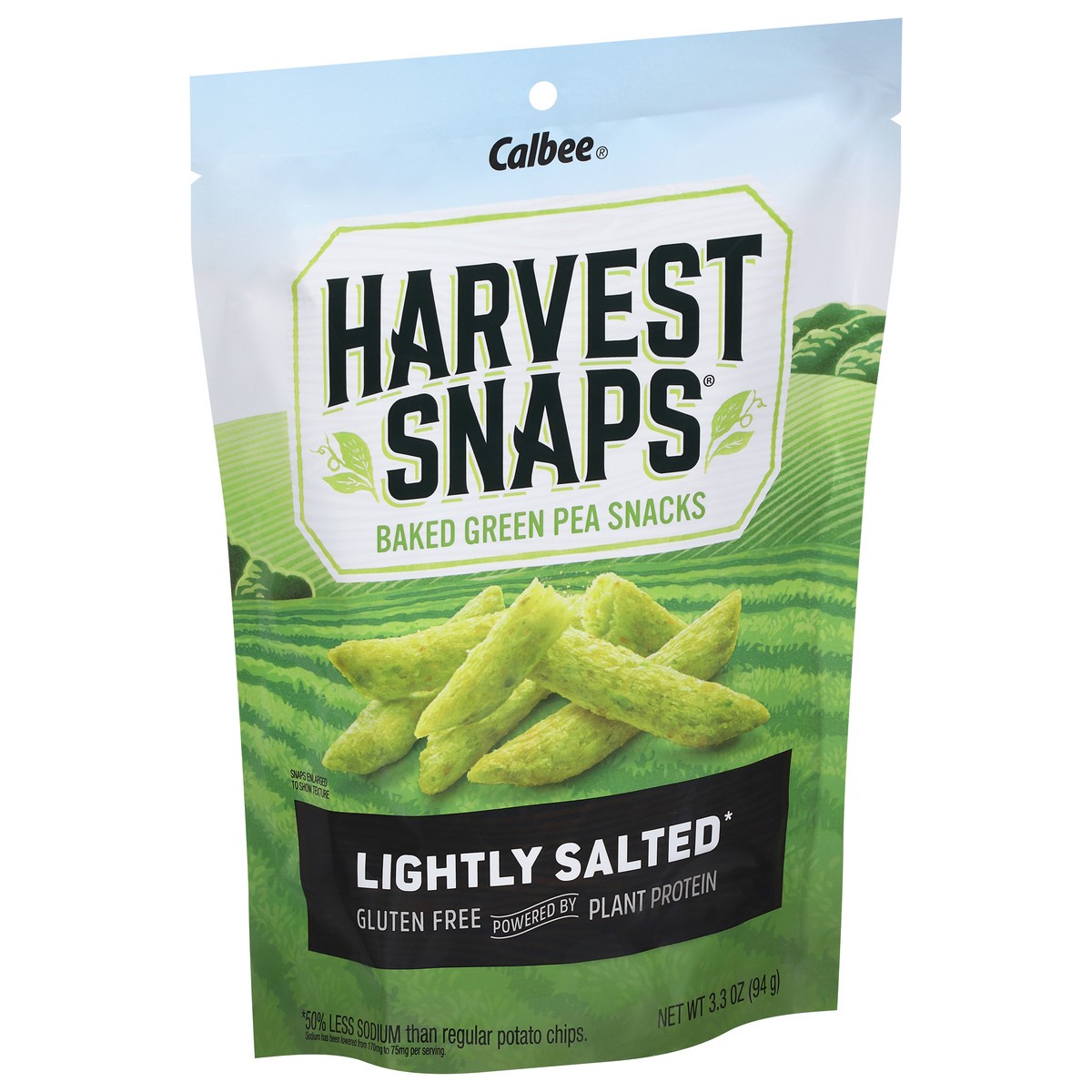 slide 2 of 9, Harvest Snaps Green Pea Snack Crisps Lightly Salted, 3.3 oz, 3.3 oz