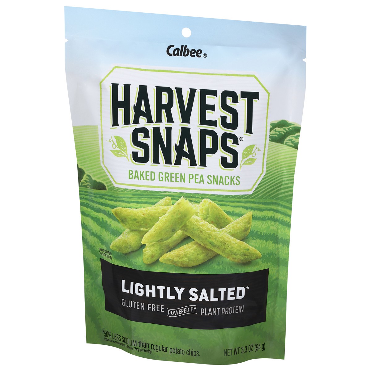 slide 3 of 9, Harvest Snaps Green Pea Snack Crisps Lightly Salted, 3.3 oz, 3.3 oz