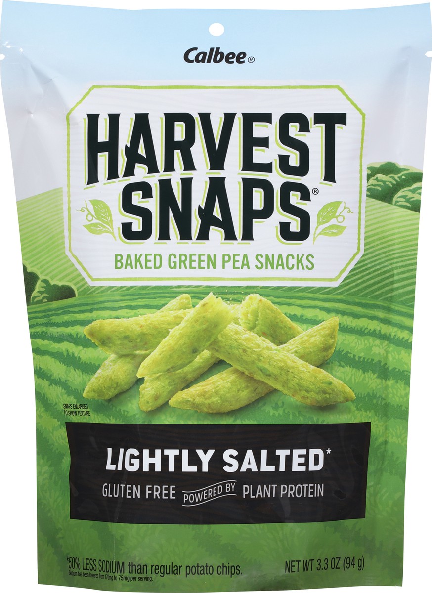 slide 6 of 9, Harvest Snaps Green Pea Snack Crisps Lightly Salted, 3.3 oz, 3.3 oz