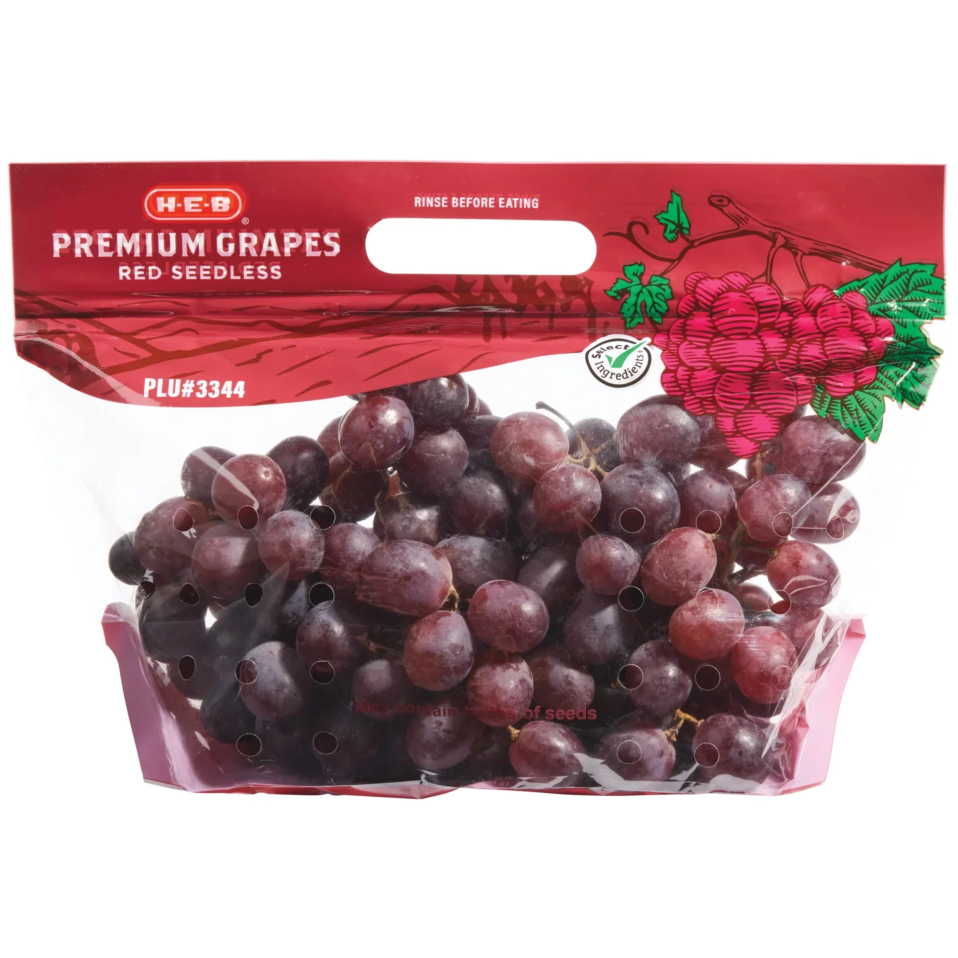 slide 1 of 1, H-E-B Premium Fresh Seedless Red Grapes, per lb