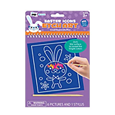 slide 1 of 1, Mello Smello Etch Art Easter Icons Activity Book, 1 ct