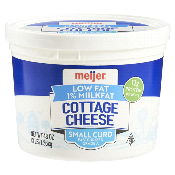 slide 1 of 13, Meijer Low Fat Cottage Cheese, 48 oz