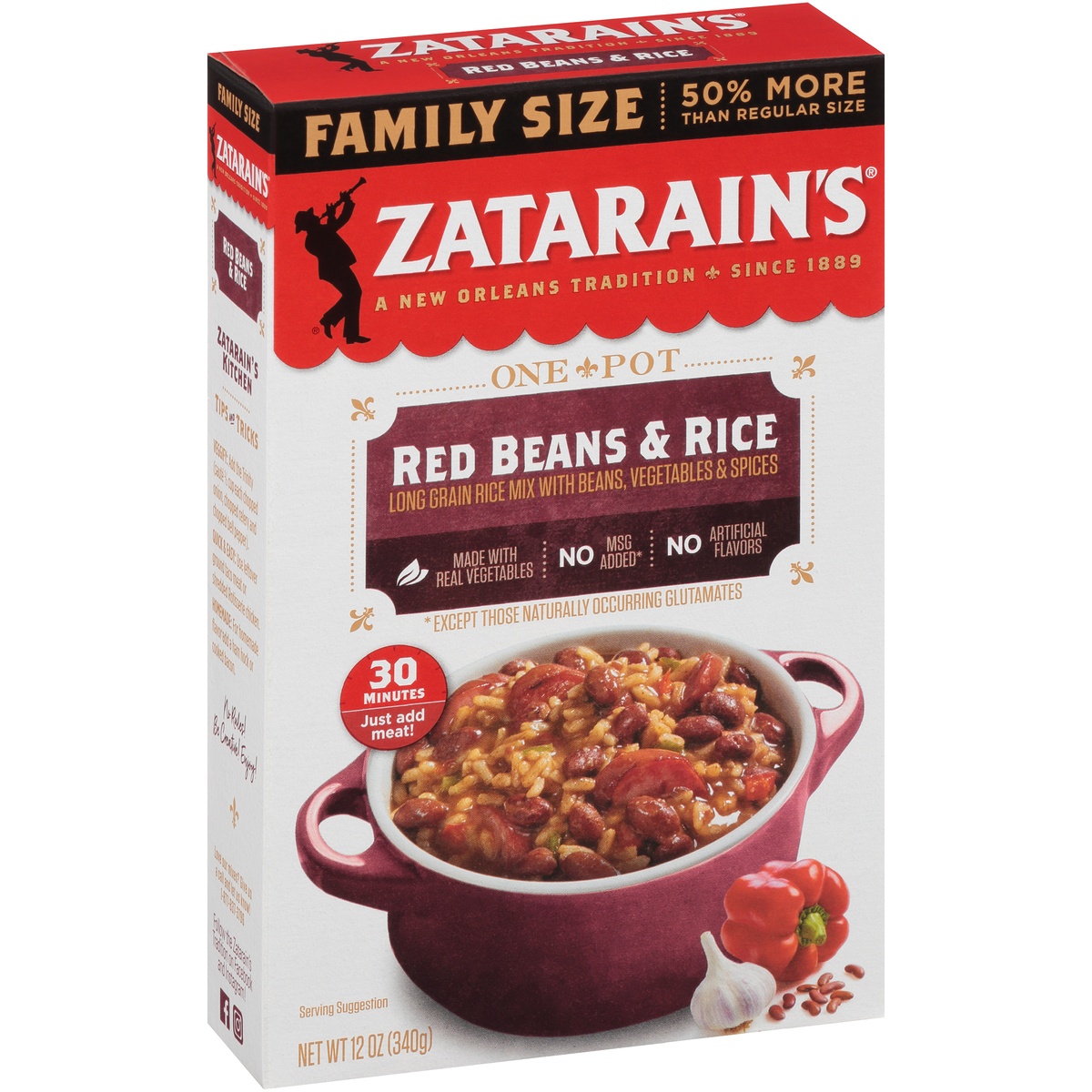 slide 2 of 11, Zatarain's Family Size Red Beans & Rice, 12 oz