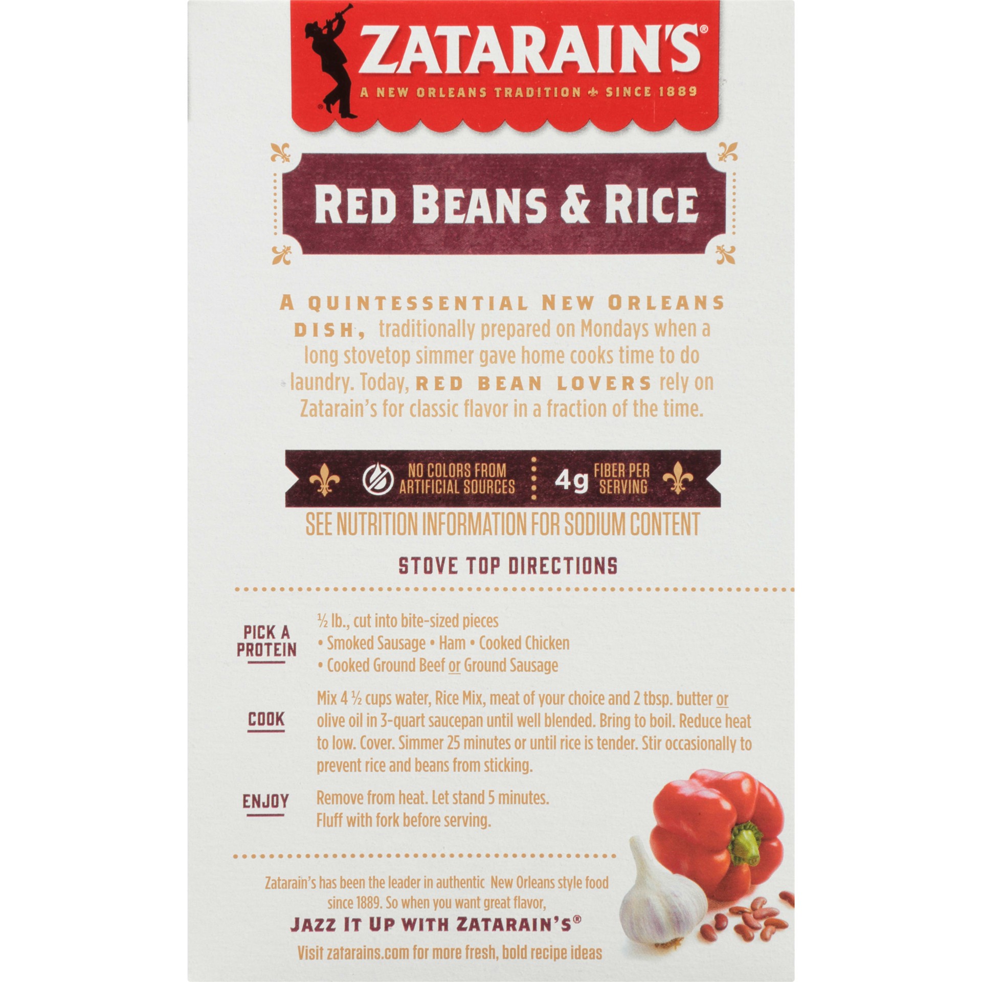 slide 2 of 5, Zatarain's Red Beans & Rice - Family Size, 12 oz