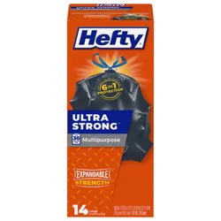 Hefty Ultra Strong 30 Gallon Multipurpose Drawstring Trash Bags Large 14 ea