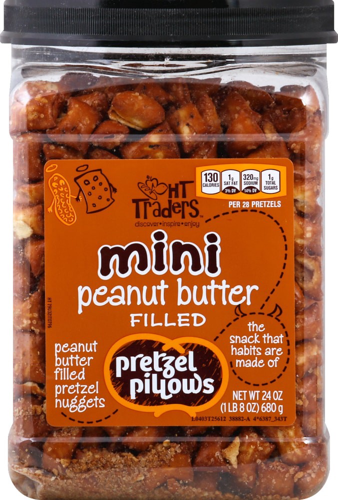 slide 1 of 3, Harris Teeter™ Peanut Butter Filled Mini Pretzel Nuggets, 24 oz