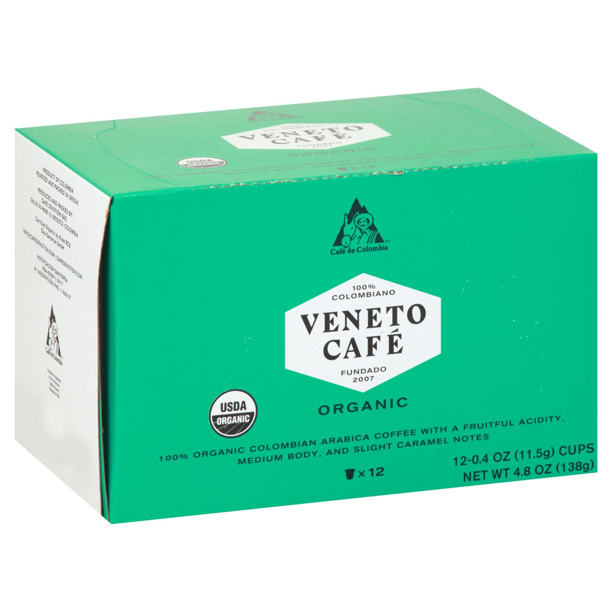 slide 9 of 11, Veneto Cafe Organic Cups Colombian Coffee 12 ea, 12 ct