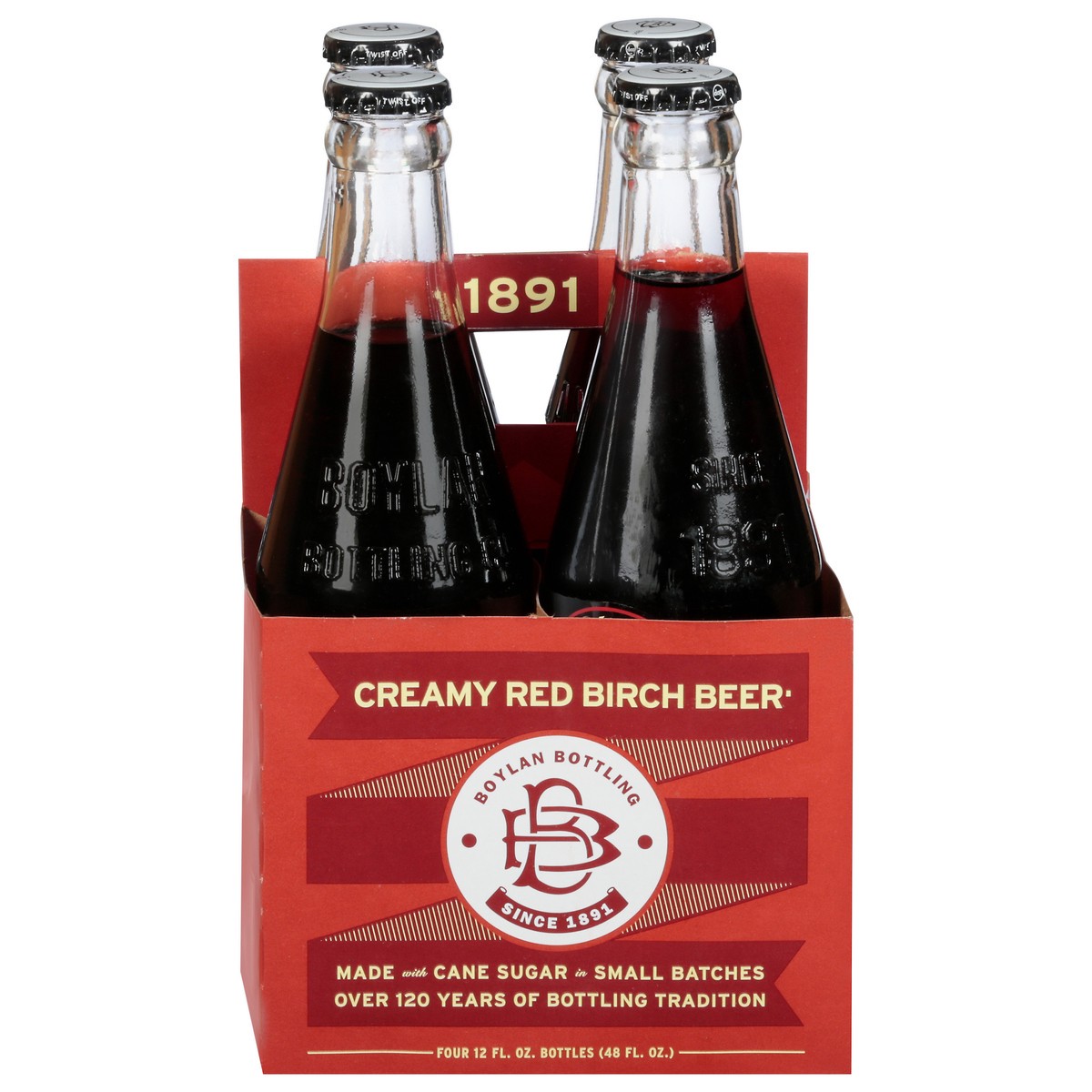 slide 1 of 12, Boylan Bottling Red Birch Creme Beer - 4 ct, 4 ct