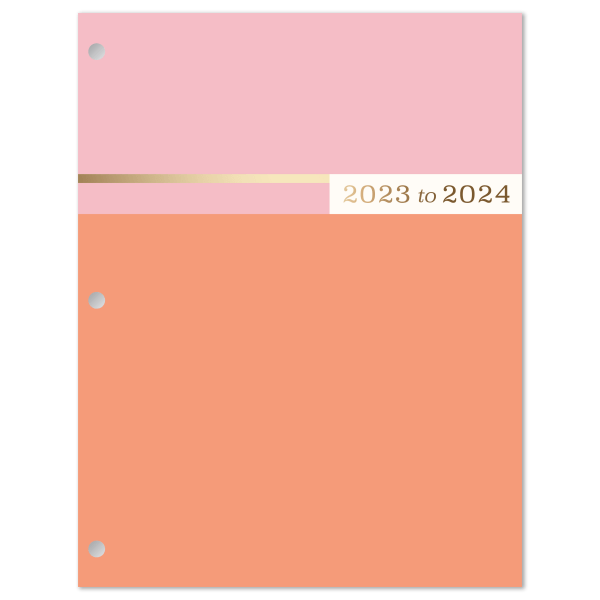 slide 1 of 6, Office Depot Brand Fashion Monthly Academic Planner, 8-1/4" X 10-3/4", Stripes, July 2023 To June 2024, Ns81022S, 1 ct