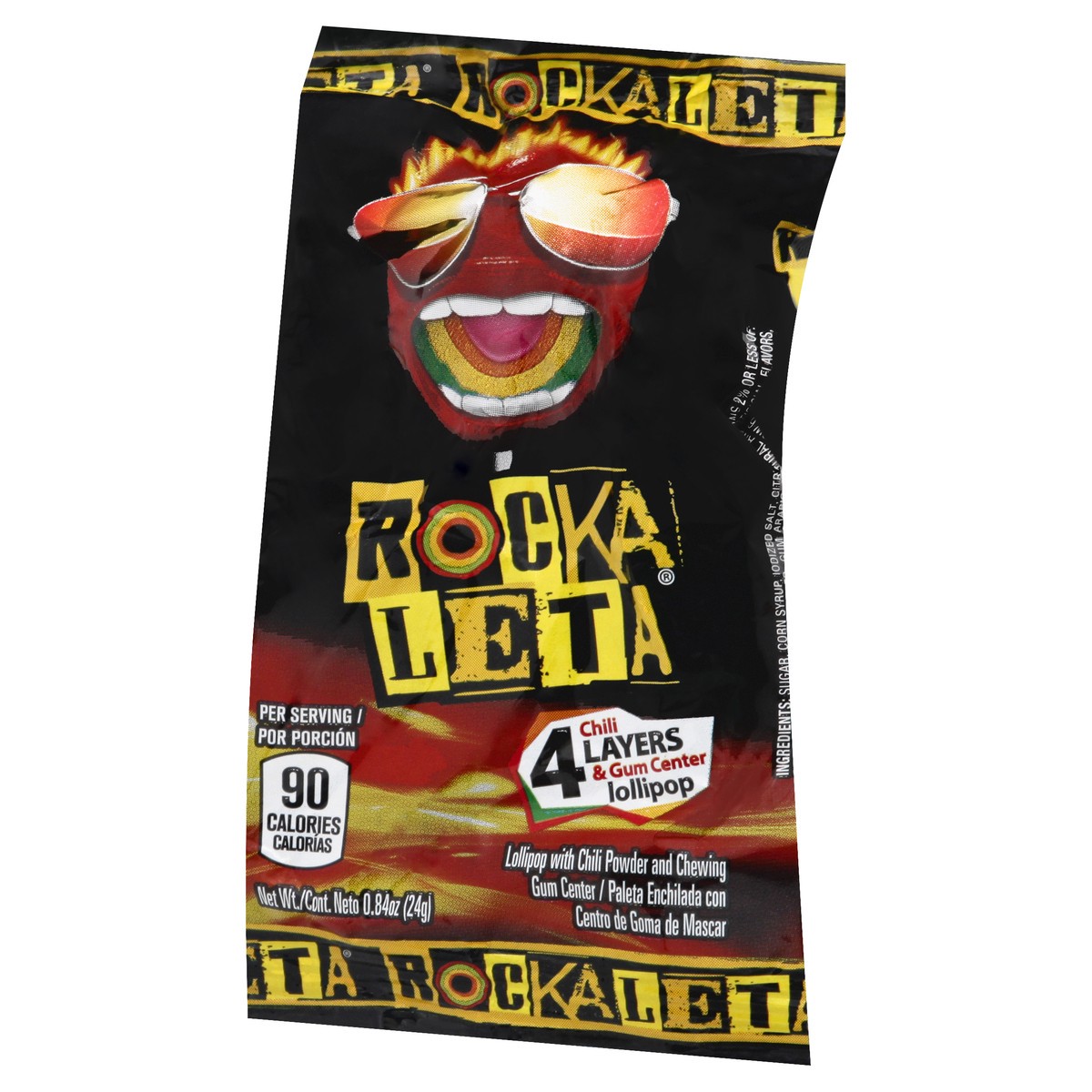 slide 11 of 13, Rocka Leta 4 Layers Chili & Gum Center Lollipop 0.84 oz Bag, 0.84 oz