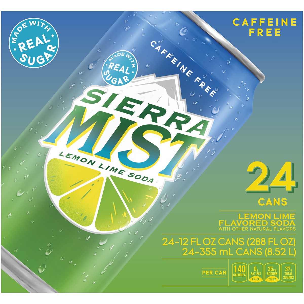 slide 3 of 4, Sierra Mist Soda Lemon Lime Flavored 12 Fl Oz 24 Count, 24 ct; 12 fl oz