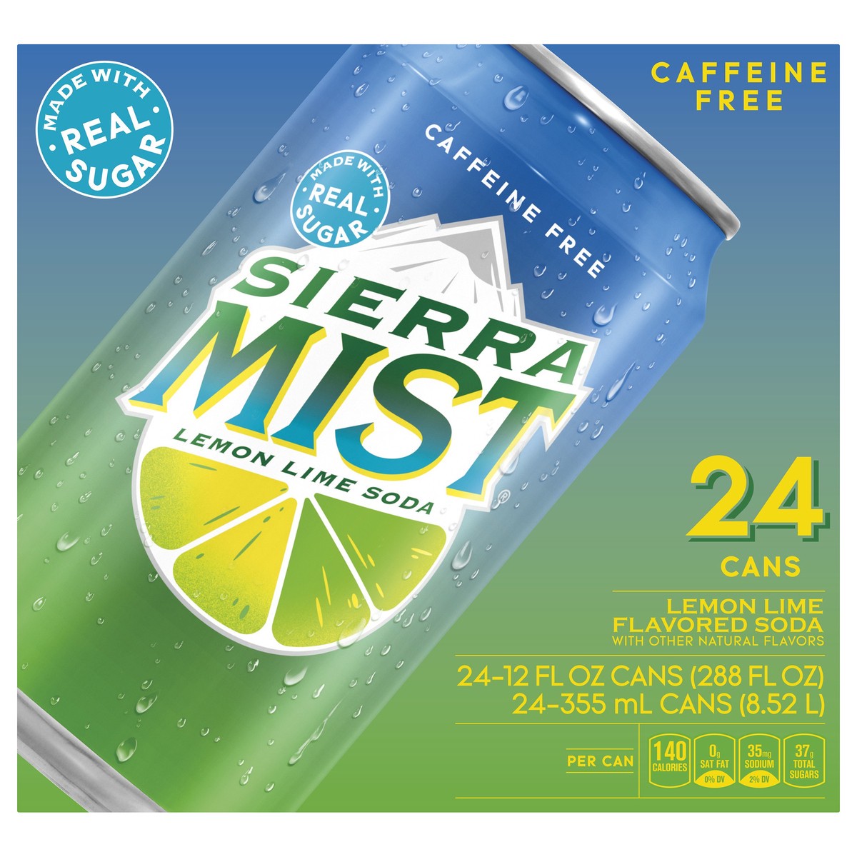 slide 1 of 4, Sierra Mist Soda Lemon Lime Flavored 12 Fl Oz 24 Count, 24 ct; 12 fl oz