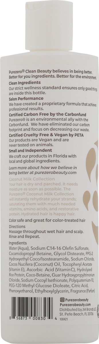 slide 6 of 9, Purezero Moisturizing Coconut Milk Shampoo 12 fl oz, 12 fl oz
