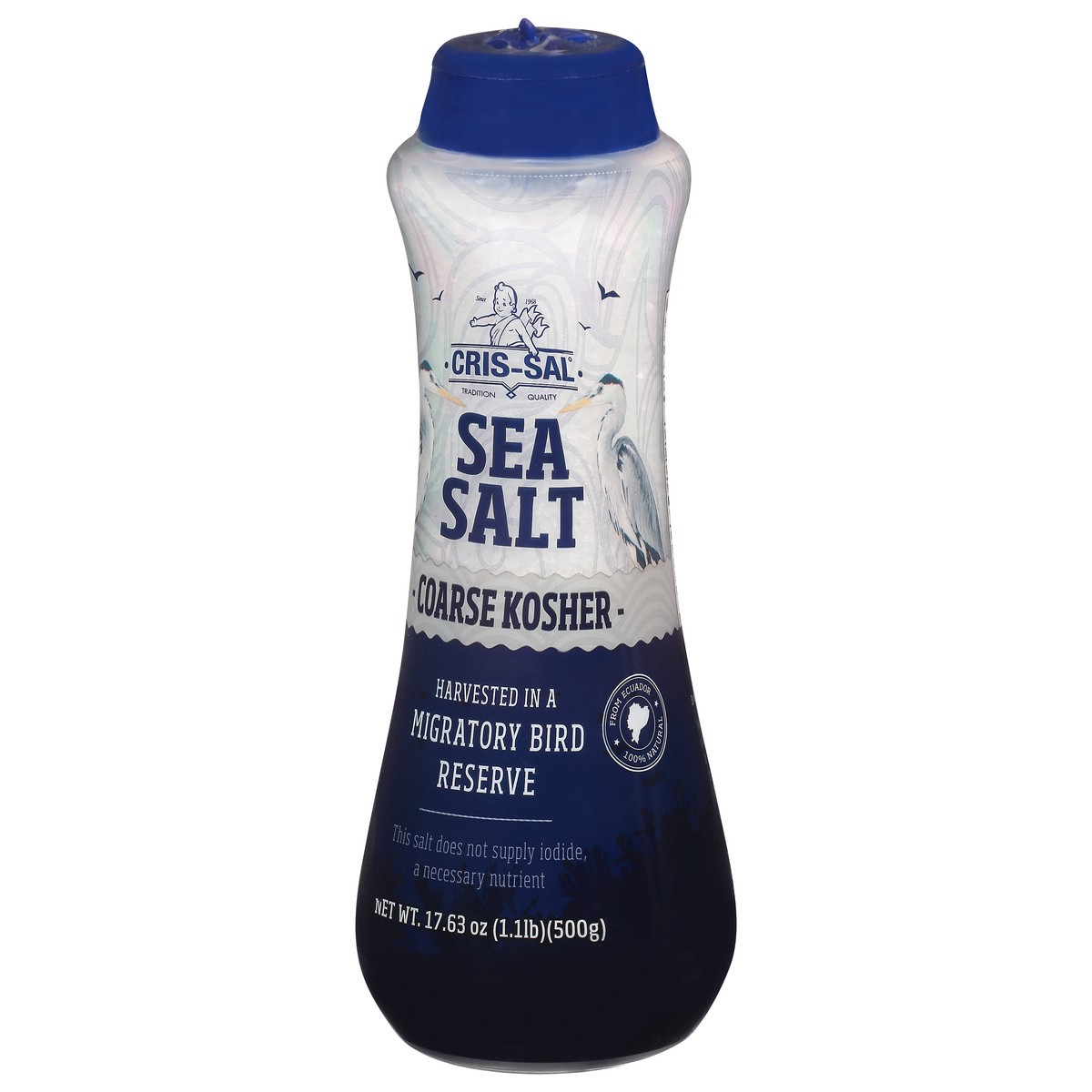 slide 3 of 9, Cris-Sal Coarse Kosher Sea Salt - 17.63 oz, 17.63 oz