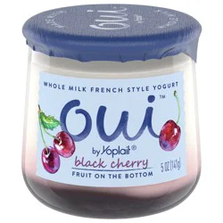 Oui by Yoplait French Style Black Cherry Whole Milk Yogurt, 5 OZ Jar