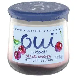 Oui by Yoplait Black Cherry Flavored French Style Yogurt - 5oz