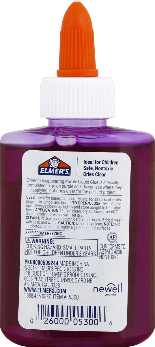 slide 2 of 7, Elmer's Glue Disappearing Purple, 3 fl oz