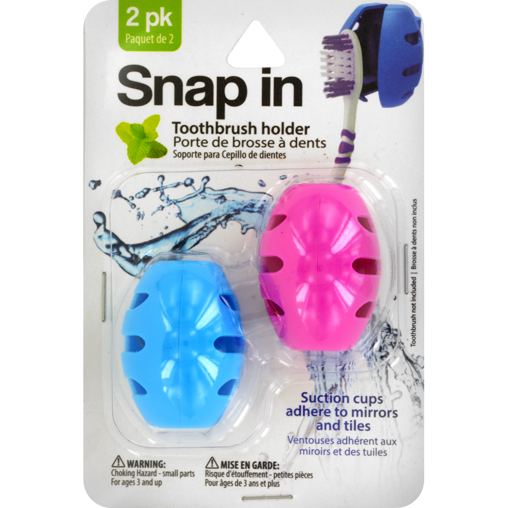 slide 1 of 1, LaMi Snap Toothbrush Holder, 2 ct