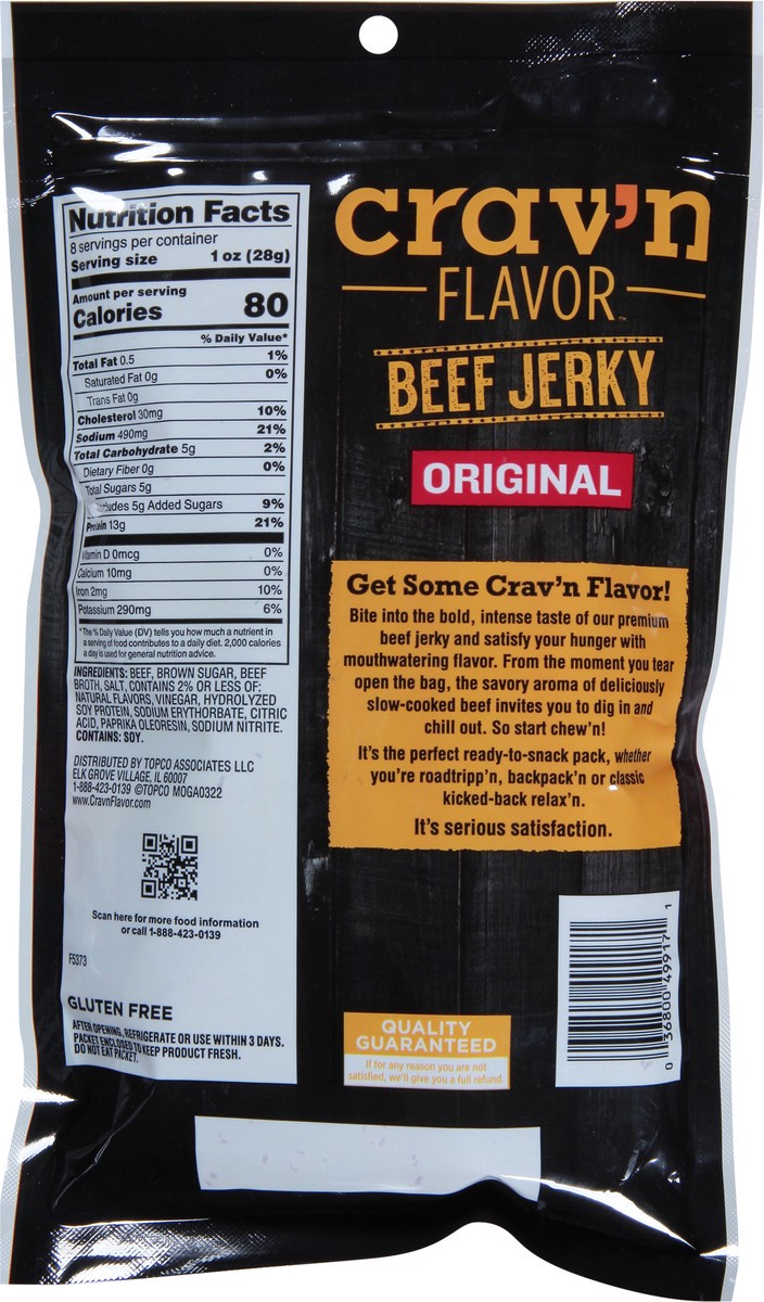 slide 11 of 14, Crav'n Flavor Original Beef Jerky - 8 oz, 8 oz