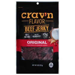 Crav'n Flavor Original Beef Jerky - 8 oz