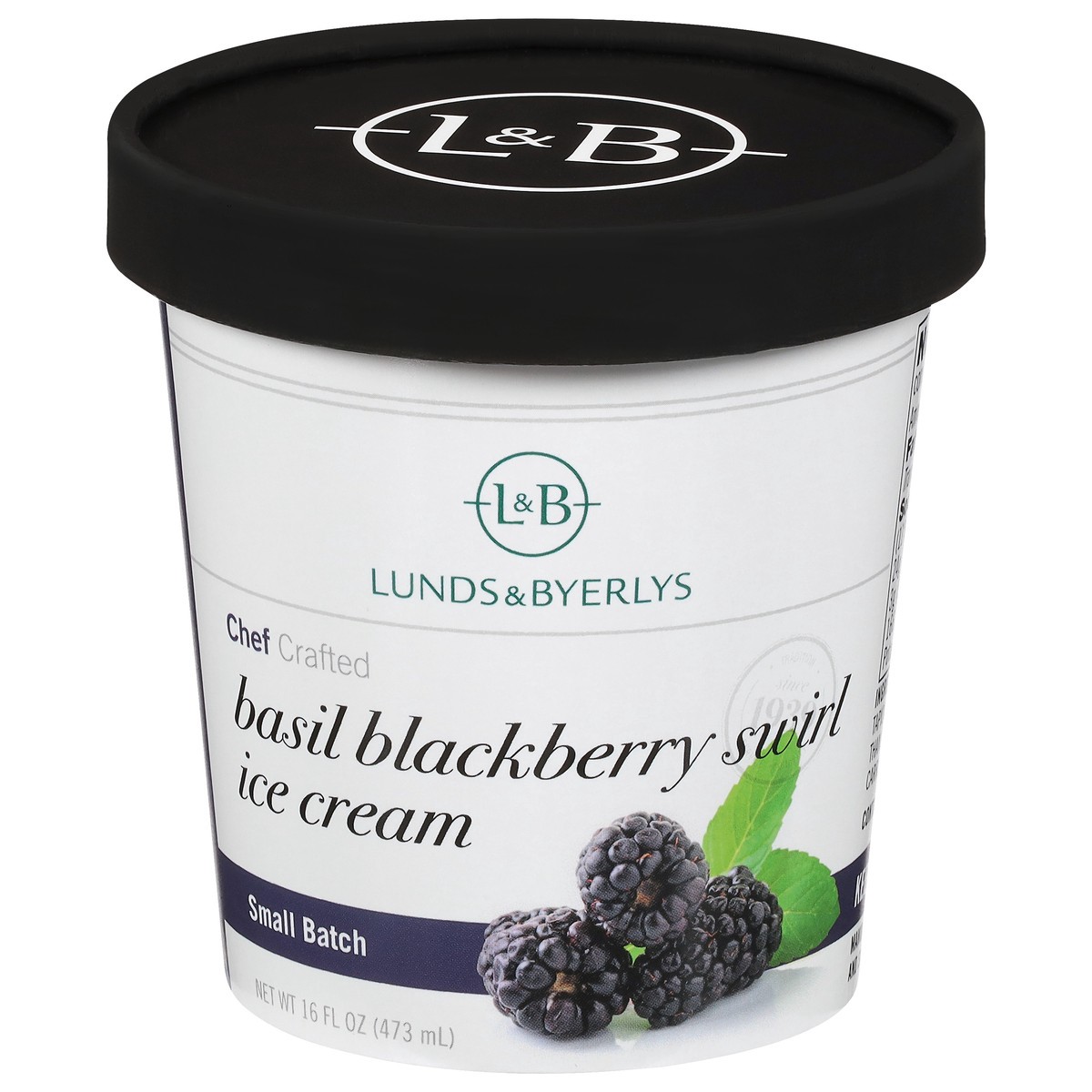 slide 1 of 4, Lunds & Byerlys Small Batch Basil Blackberry Swirl Ice Cream 16 fl oz, 16 fl oz