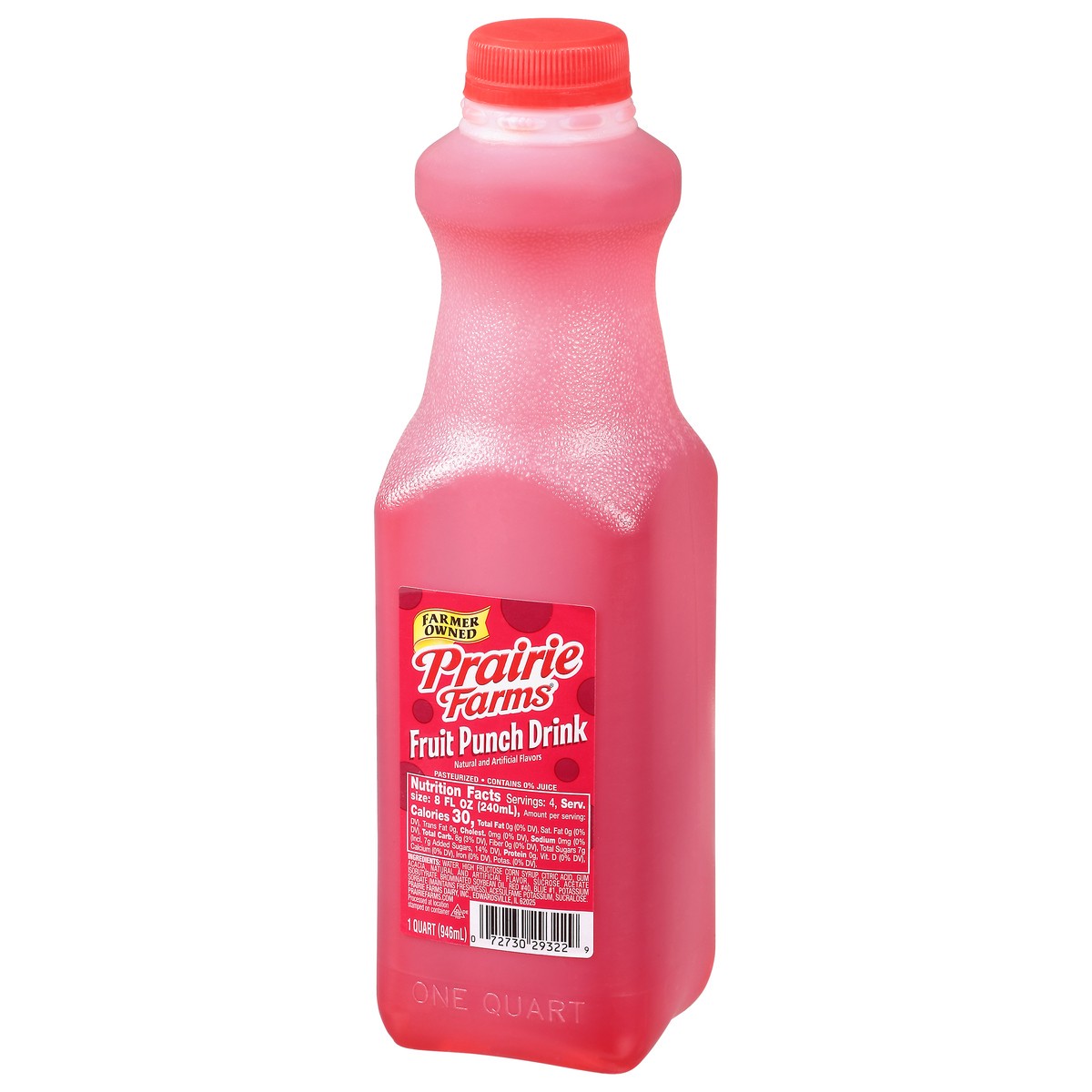 slide 8 of 12, Prairie Farms Fruit Punch Drink 1 qt, 1 qt