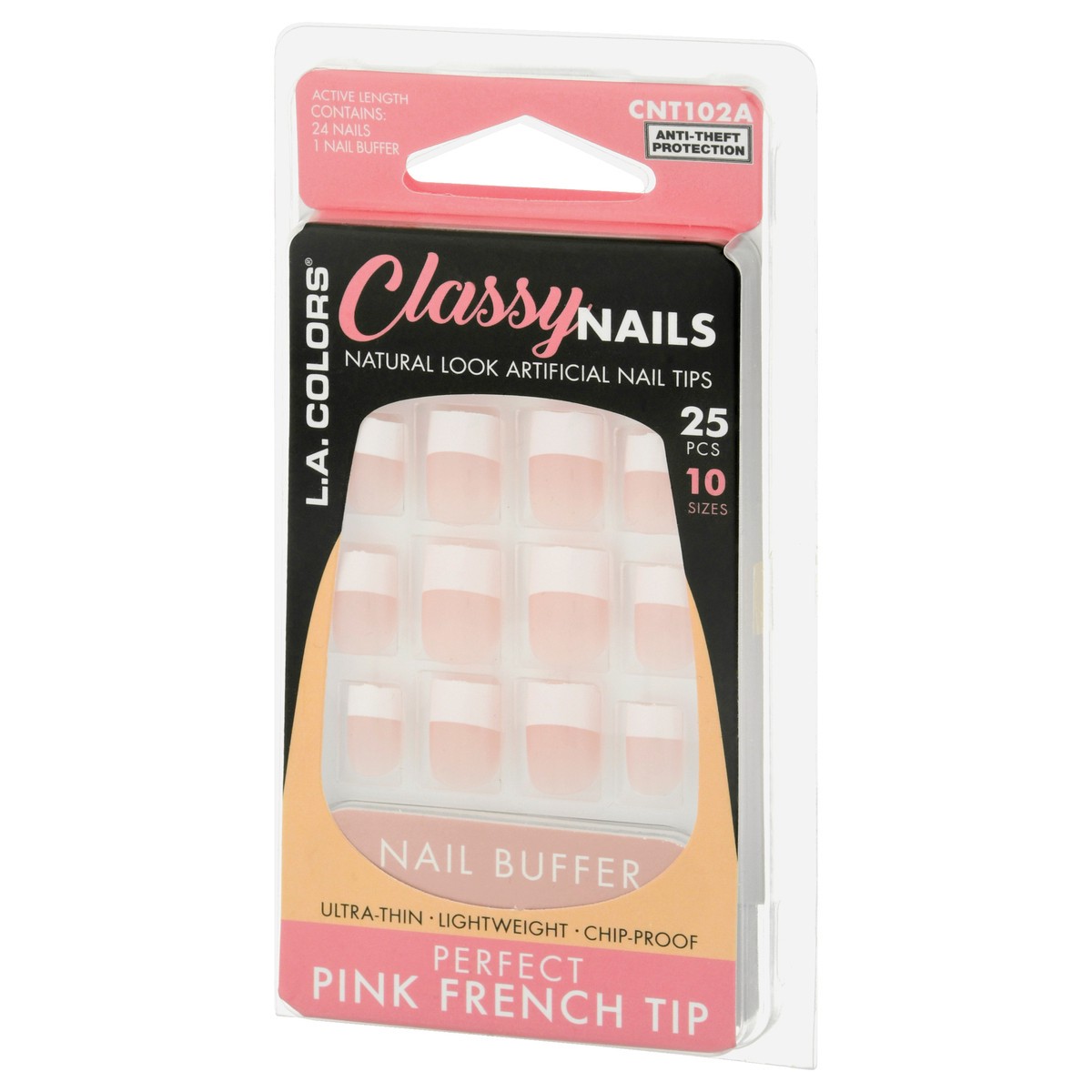 slide 7 of 11, L.A. Colors L.A, Colors Classy Nail Tips - Pink French, 24 ct