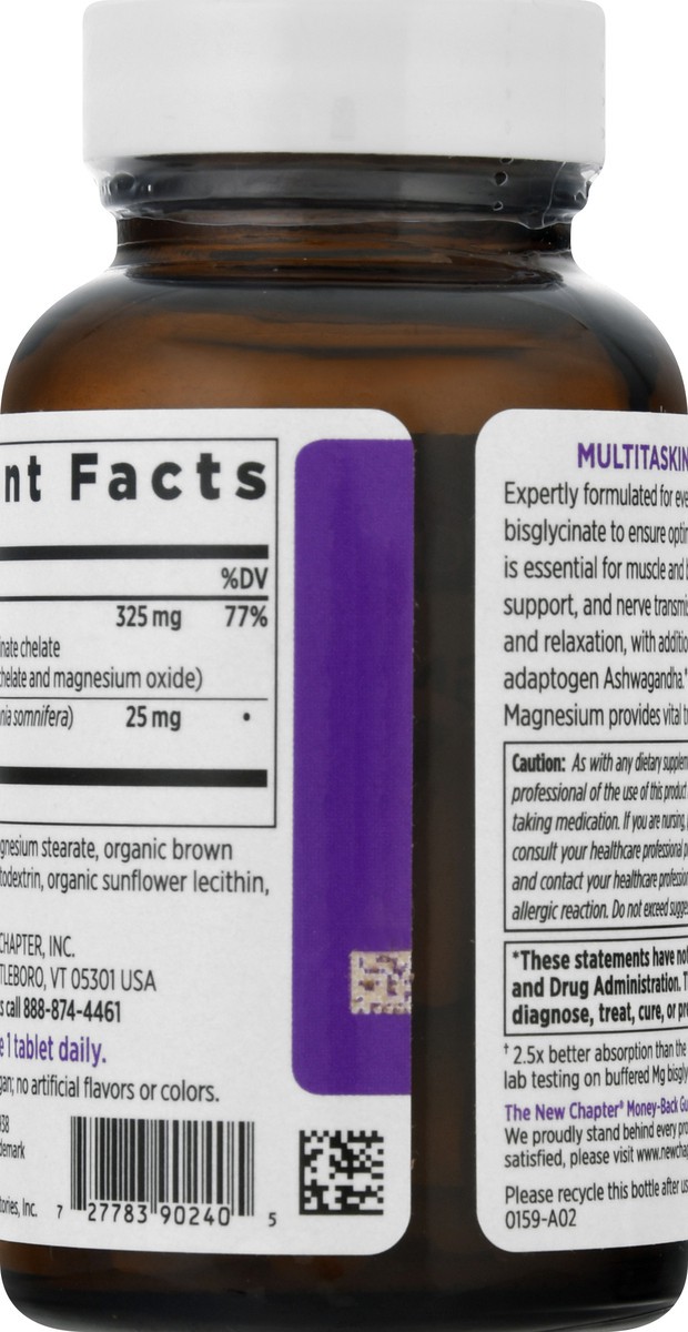 slide 9 of 9, New Chapter Magnesium + Ashwagandha, 1 ct