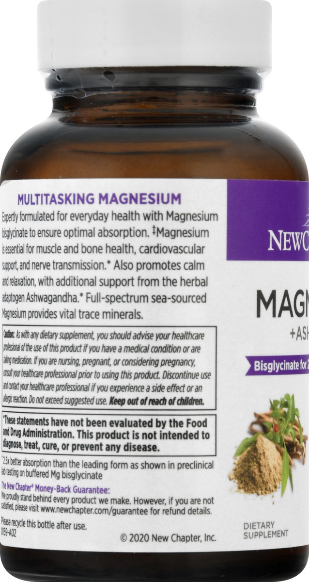 slide 7 of 9, New Chapter Magnesium + Ashwagandha, 1 ct