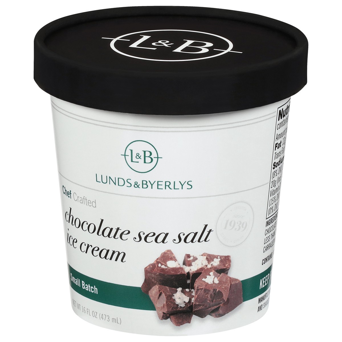 slide 2 of 4, Lunds & Byerlys Small Batch Chocolate Sea Salt Ice Cream 16 fl oz, 16 fl oz