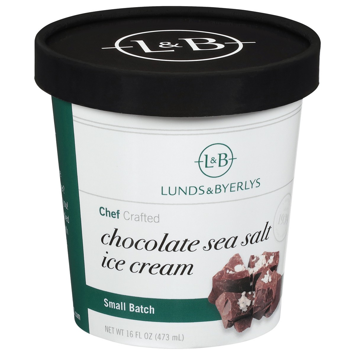 slide 4 of 4, Lunds & Byerlys Small Batch Chocolate Sea Salt Ice Cream 16 fl oz, 16 fl oz