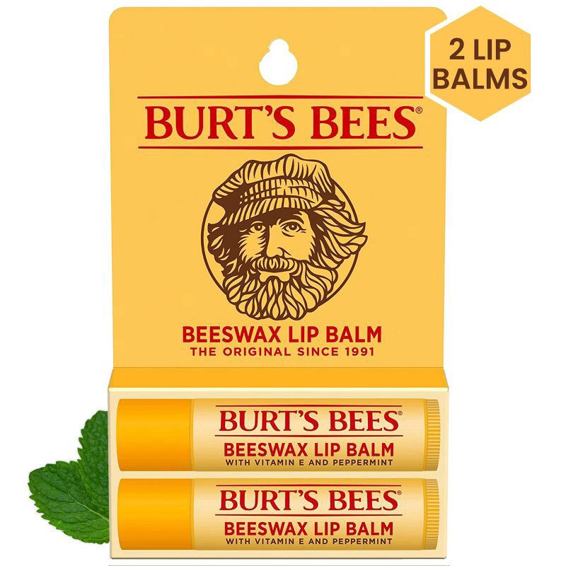 slide 1 of 115, Burt's Bees 100% Natural Origin Moisturizing Lip Balm, Original Beeswax, 100% Natural Origin, 2 Tube, 0.3 oz