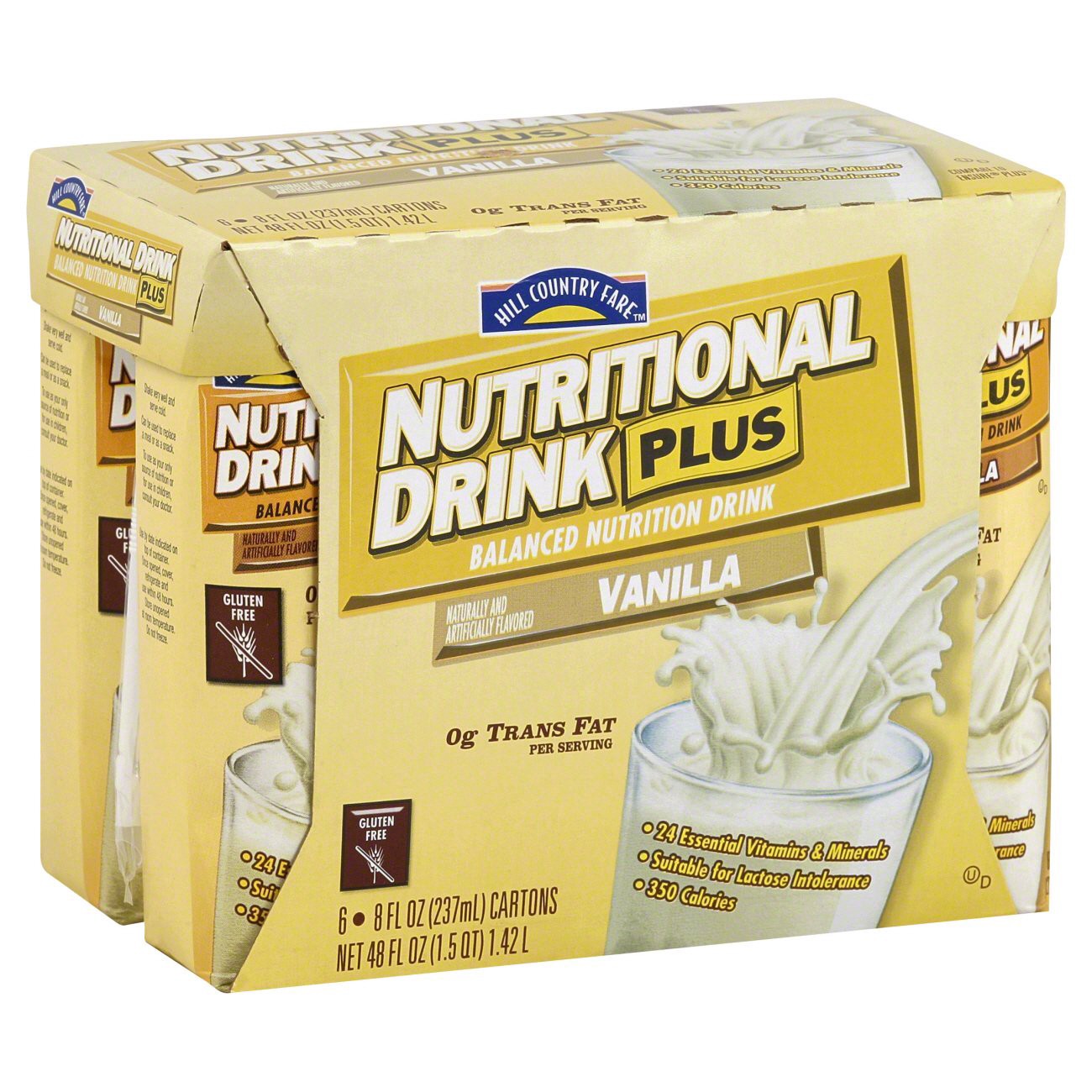 slide 1 of 1, Hill Country Fare Adult Nutritional Shake Vanilla 6 PK, 8 oz