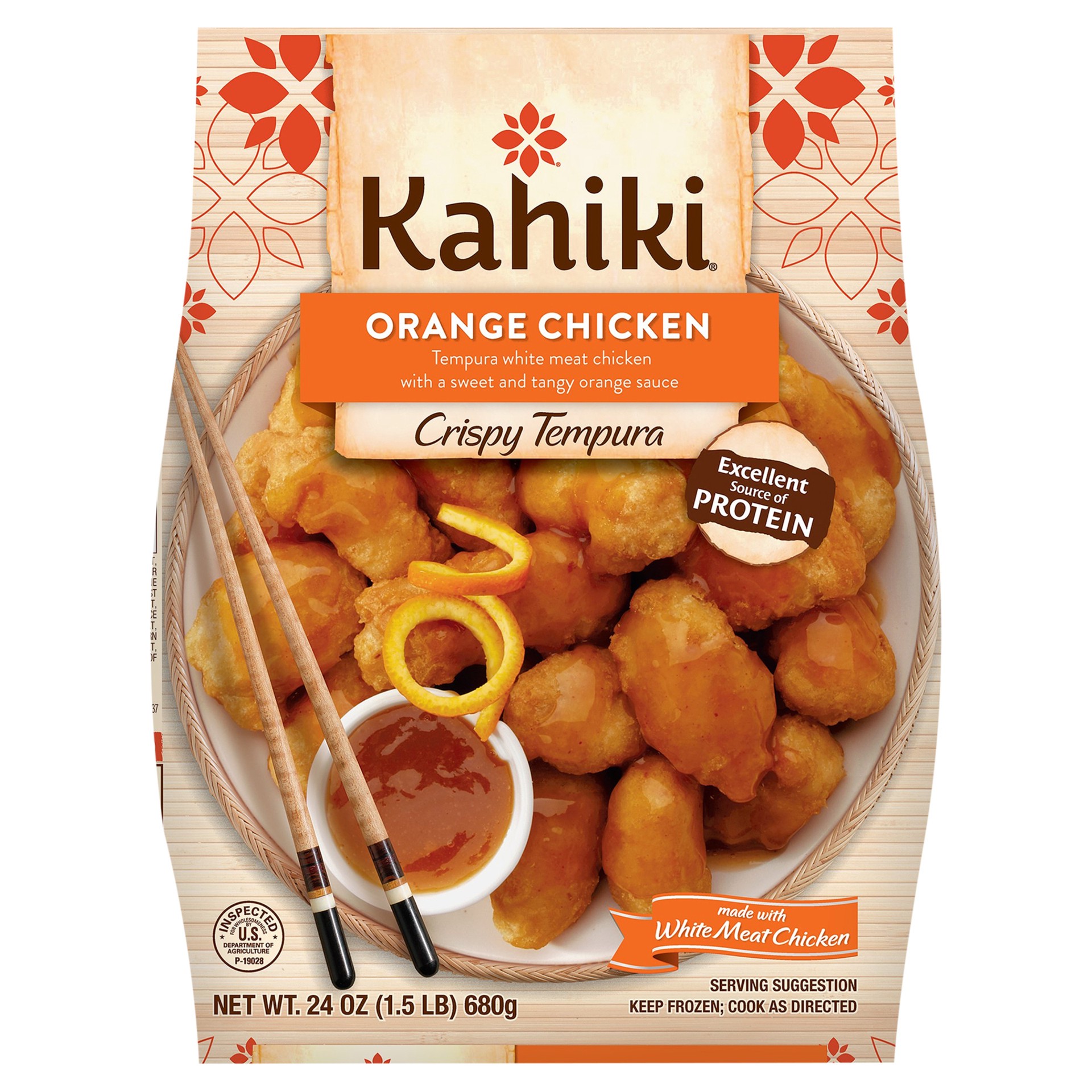 slide 1 of 2, Kahiki Crispy Tempura Orange Chicken, 24 oz