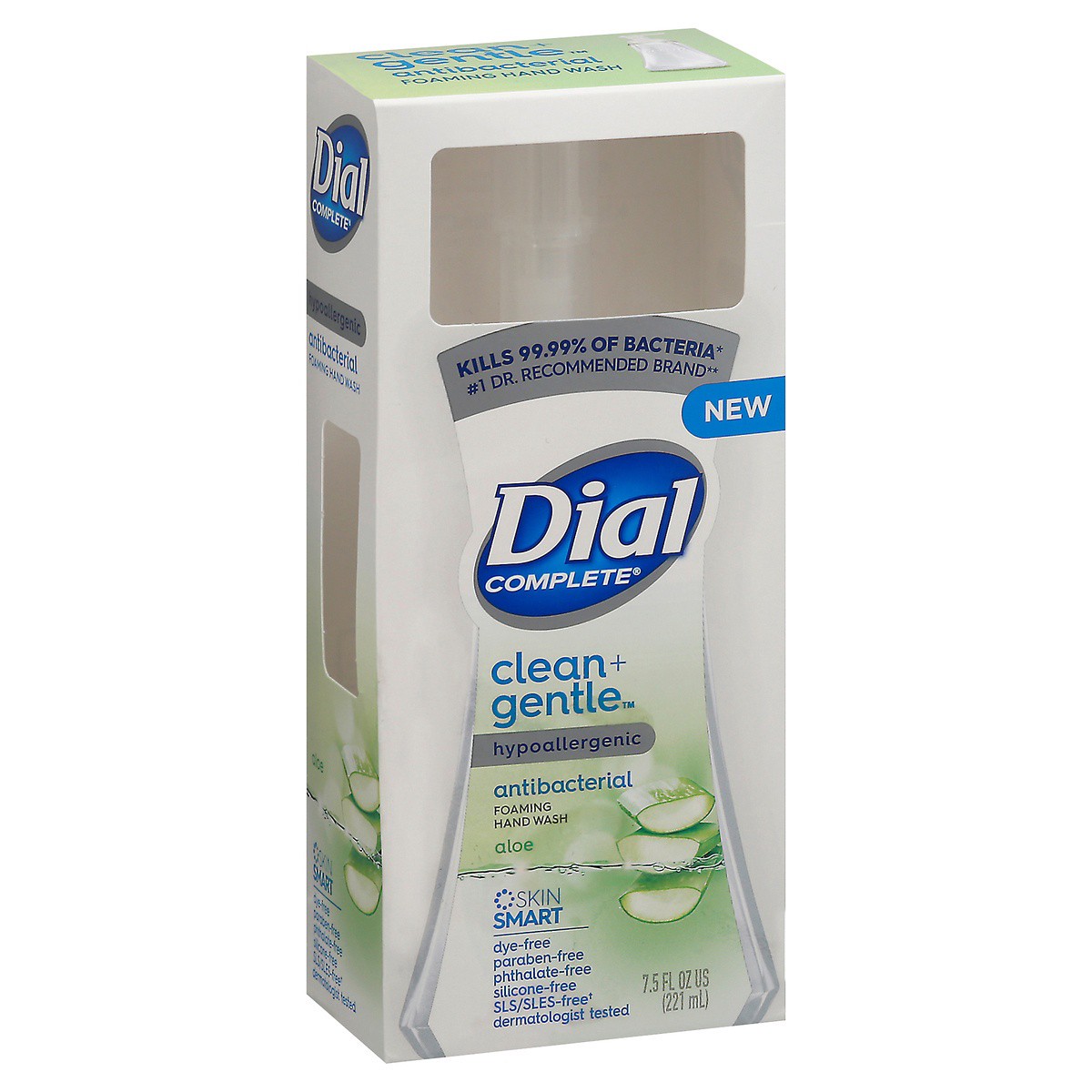 slide 1 of 9, Dial Antibacterial & Sensitive Foaming Aloe Scent Hand Wash + Aloe 7.5 fl oz, 7.5 fl oz
