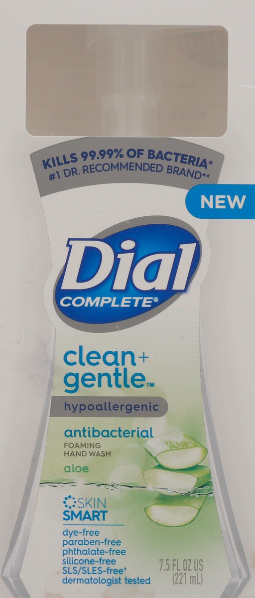 slide 6 of 9, Dial Antibacterial & Sensitive Foaming Aloe Scent Hand Wash + Aloe 7.5 fl oz, 7.5 fl oz