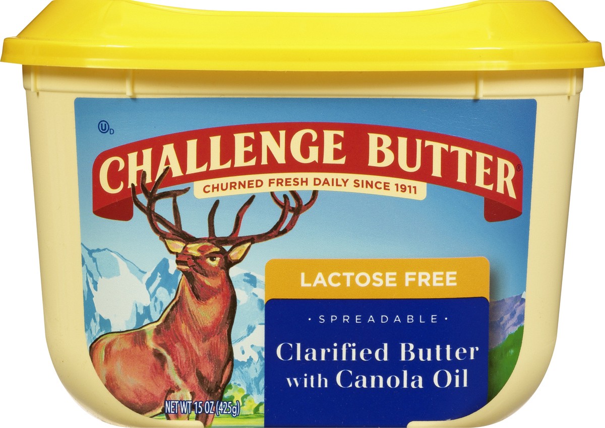 slide 10 of 13, Challenge Dairy Lactose Free Spreadable With Canola Oil Clarified Butter 15 oz, 15 oz