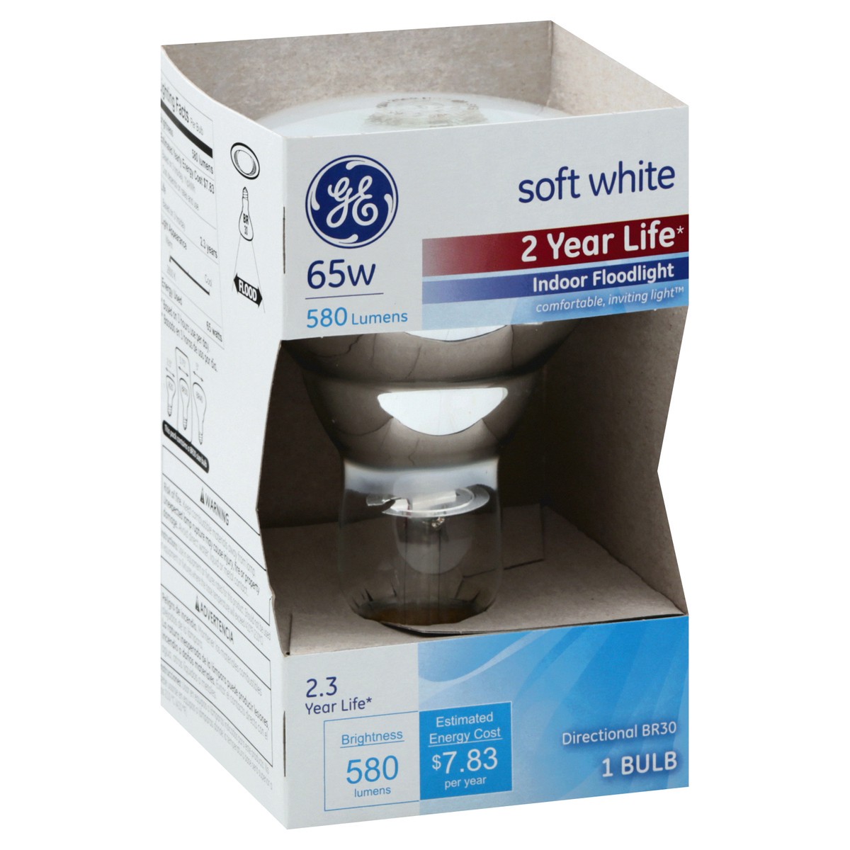 slide 6 of 11, GE 65 Watts Soft White Indoor Floodlight Light Bulb 1 ea, 1 ct