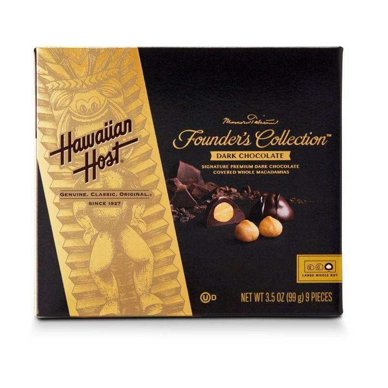 slide 1 of 1, Hawaiian Host Dark Chocolate Whole Macadamias, 3.5 oz