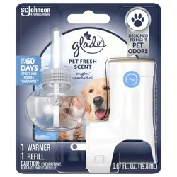 Glade Plug In Scented Oil Warmer & Refill - Pet Fresh