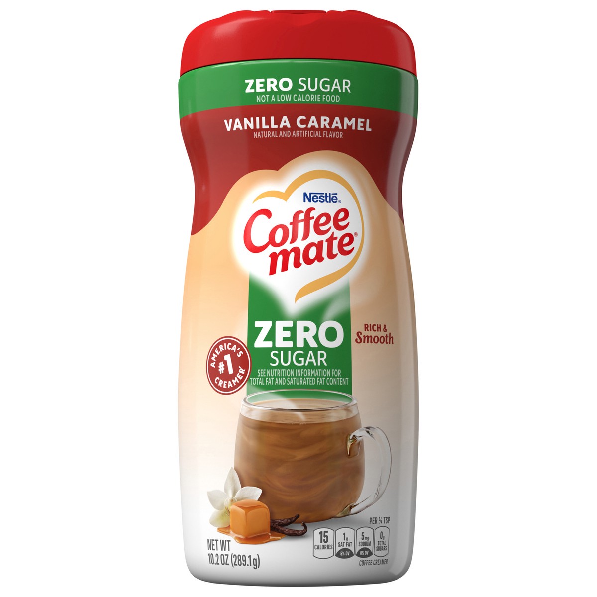 slide 1 of 3, Coffee-Mate Nestle Coffee Mate Zero Sugar Vanilla Caramel Powedered Creamer 10.2 Oz, 10.2 oz