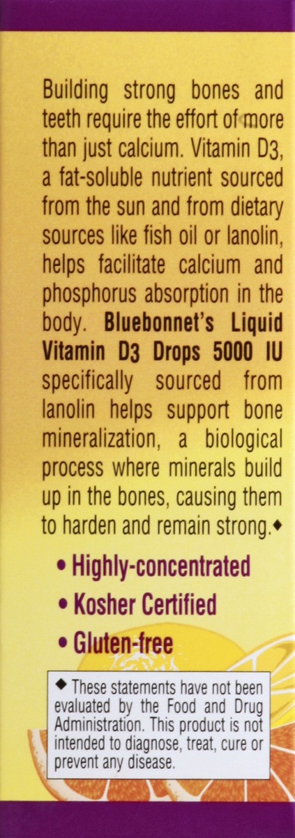 slide 5 of 13, Bluebonnet Nutrition Liquid Vitamin D3 Drops 5000 Iu, 1 fl oz