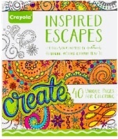 slide 1 of 1, Crayola Create Inspired Escapes Adult Coloring Book - 40 Pages, 1 ct