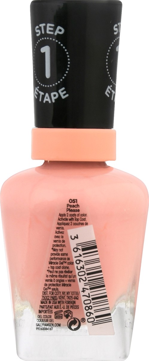 slide 11 of 11, Sally Hansen Miracle Gel Neon Peach Please 051 Nail Color 14.7 ml, 0.5 oz