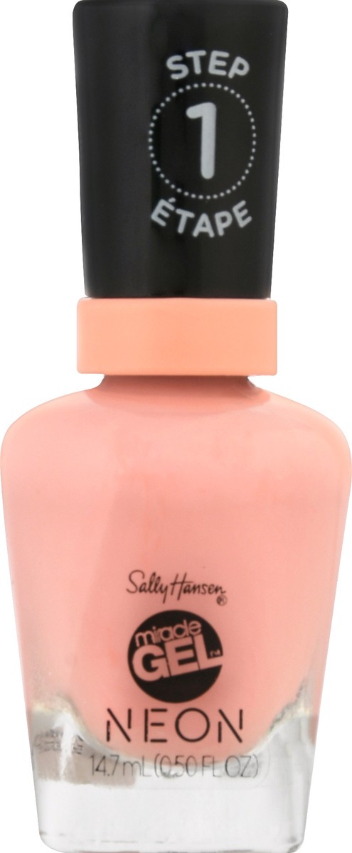 slide 10 of 11, Sally Hansen Miracle Gel Neon Peach Please 051 Nail Color 14.7 ml, 0.5 oz