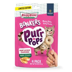 Bonkers Purrpops Krispy Kreme Chicken Flavor Lickable Cat Treats - 4 ct