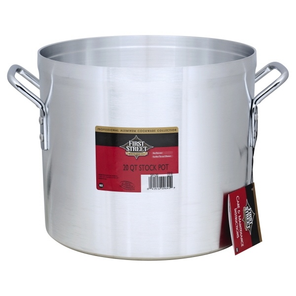 slide 1 of 6, First Street Aluminum Stock Pot, 20 qt