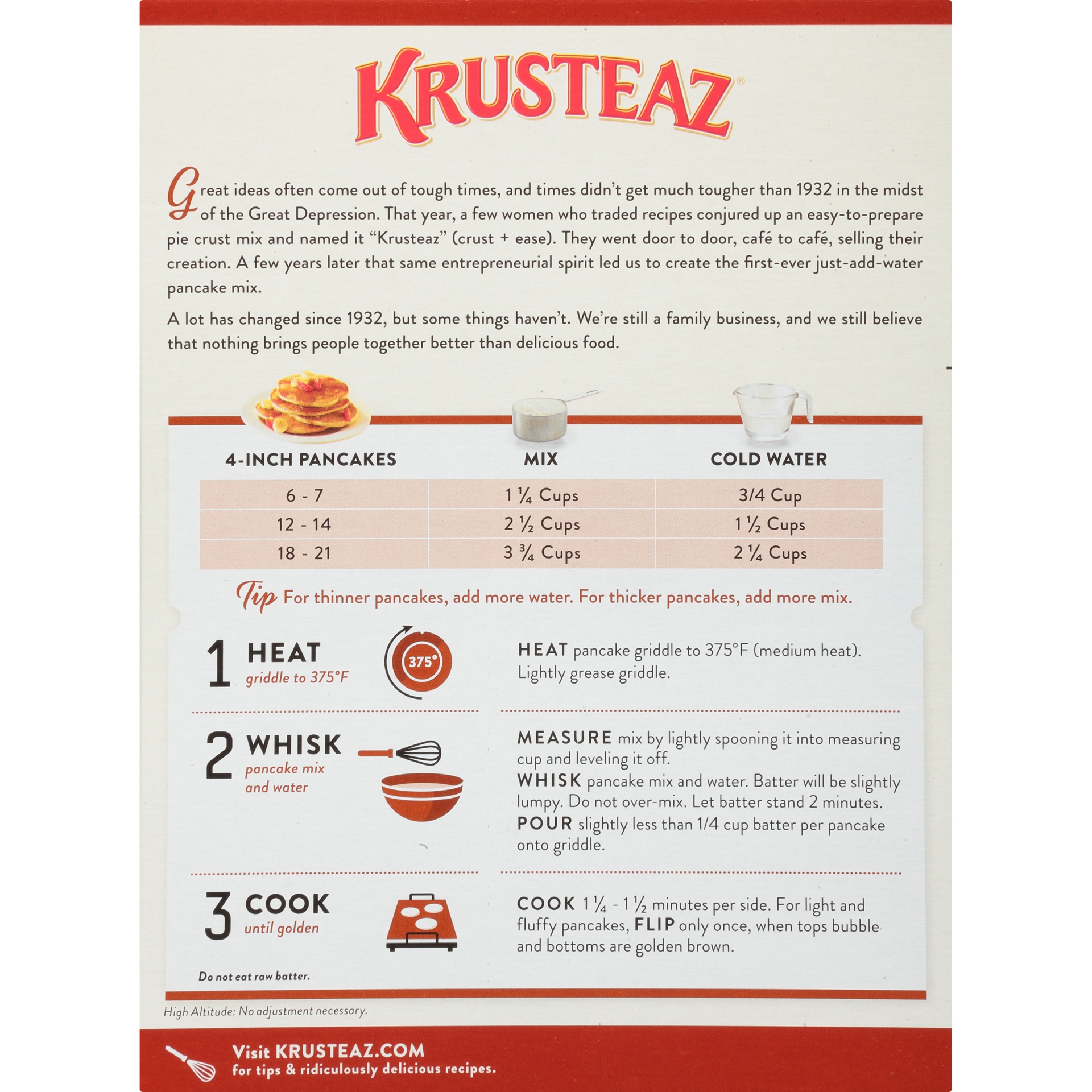 slide 6 of 8, Krusteaz Pancake Wheat & Honey Mix, 25.2 oz